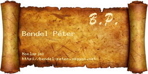 Bendel Péter névjegykártya